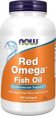 Now Foods Red Omega Red Yeast Rice with CoQ10 30 mg 180 Softgels