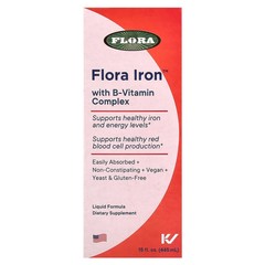 2 X Flora Iron� with B-Vitamin Complex, 15 fl oz (445 ml)