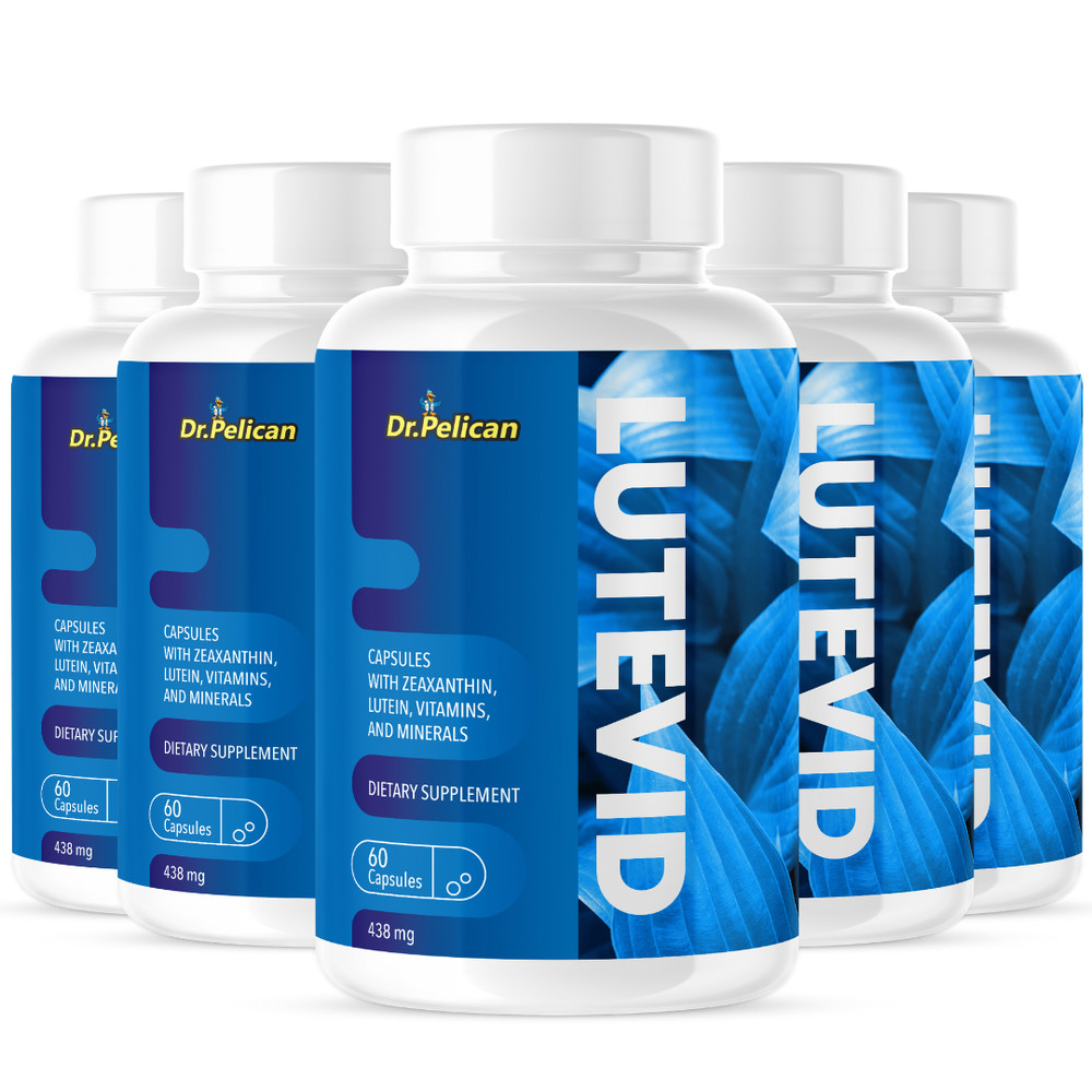 Lutevid- Eye Health Dietary Supplement- Vision Support with Lutein- 5 Bottles