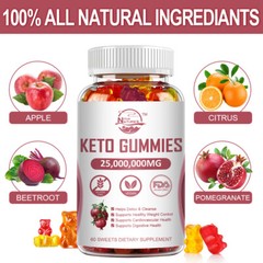 Keto ACV Gummies 25,000,000MG Advanced Apple Cider Vinegar Weight Loss 60 Gummy