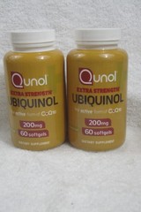 (2) Qunol Ubiquinol CoQ10 200mg Softgels 60 ct Each Bottle Exp 08/2026