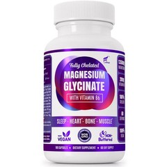 Magnesium Glycinate with Vitamin B6 1350mg Sleep Stress Relief 180 Vegan