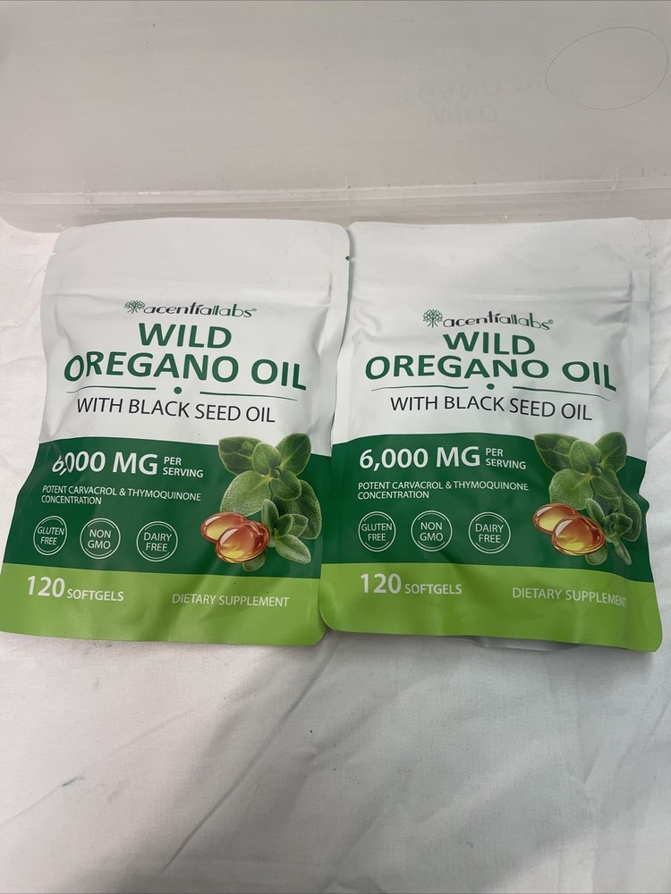 2-Acential Labs Wild Oregano Oil 120 Softgels Exp 01/27