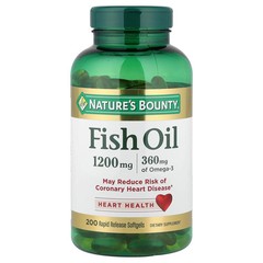 2 X Nature’s Bounty, Fish Oil, 1,200 mg, 200 Rapid Release Softgels