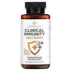 2 X LifeSeasons, Clinical Immunity, Daily Boost, 60 Veg Capsules