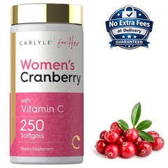 Extracto de Arandano Rojo 8400mg con Vitaminas C y E 250 Capsulas Blandas