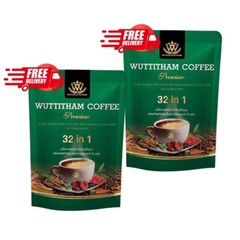 Instant Coffee Wuttitham Healthy Mix 32 in 1 Herb Weight Management Diet x2