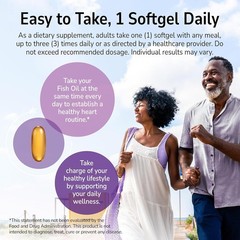 90 Count Enteric Coated Fish Oil 1200 mg Softgels – Support Heart & Brain Health