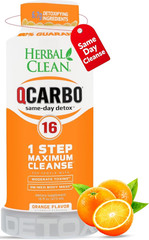 Qcarbo16 Same-Day Detox Cleanse Drink (16 Fl Oz) – Orange Flavor Full Body Cl…