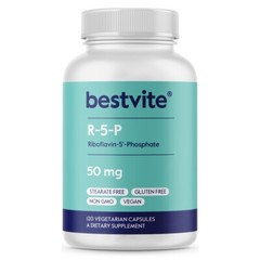 BESTVITE Riboflavin 5′-Phosphate (120 Vegetarian Capsules) – Vegan