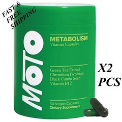 2 PACKS– O Positiv Moto Women’s Metabolism Support Energy&Curb Craving Vegan 60