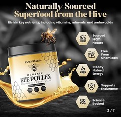 Essentials + Organic Bee Pollen Propolis I Royal Jelly Ultra Strength(EXP: 9/27)