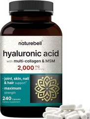 NatureBell Hyaluronic Acid Supplements 2000*mg | 240* 240 Count (Pack of 1)