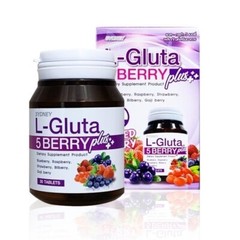 8X L-Gluta 5 Berry Whitening Skin Anti-Aging Reduce Acne Scar & Dark Spot