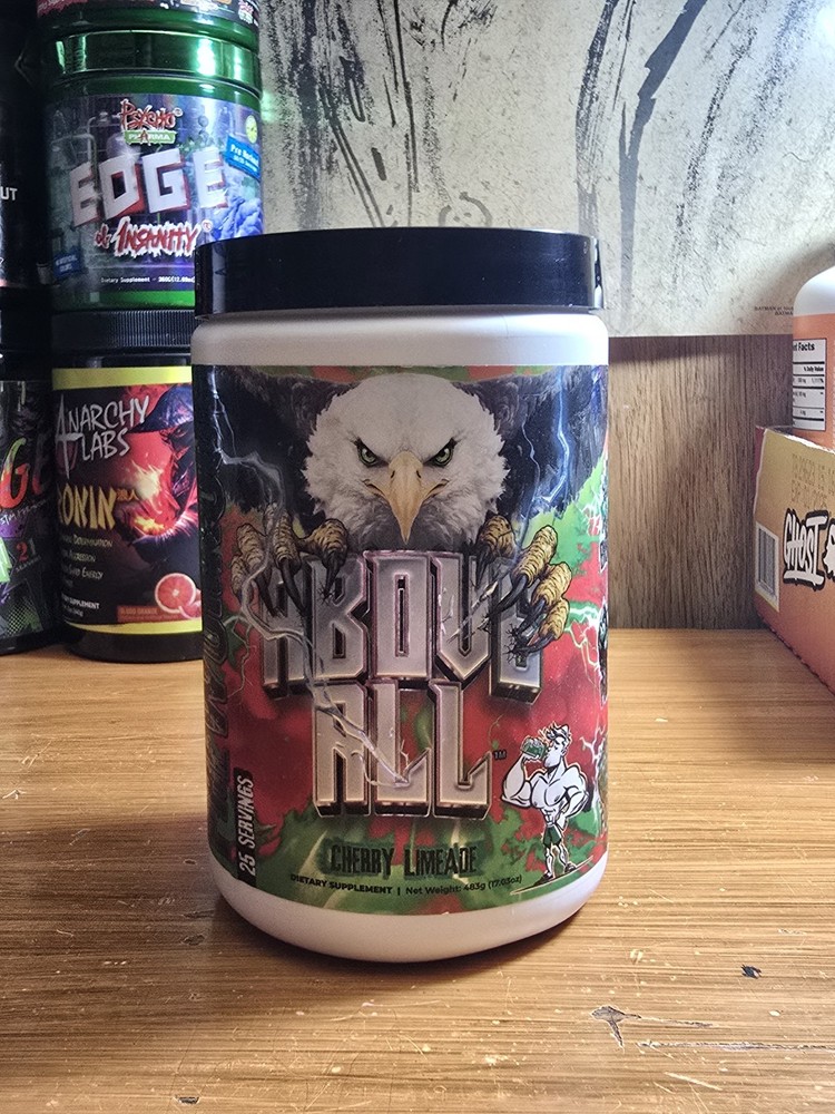 KBOY NLL Cherry Limeade Pre-Workout Powder 25 Servings 483g Made in USA