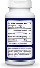 Eye Supplement – Lutein 10mg, Meso-Zeaxanthin 10mg, Zeaxanthin 2mg – Eye Vitamin