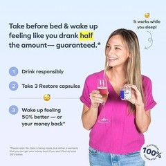 3 Packs Cheers Restore Supplement W/ DHM + L-Cysteine – After-Alcohol assist