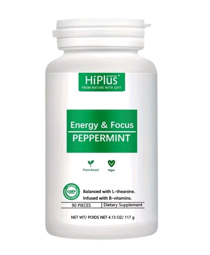 CAFFEINE BREATH MINTS ENERGY & FOCUS -PEPPERMINT, 90 CT CHEWABLE MINTS EXP.2/27