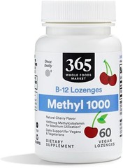 Whole Foods Methyl B-12 Cherry Lozenges – , 1000MCG, 60 Count