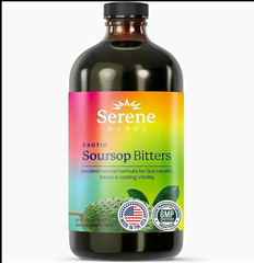 Serene Herbs Exotic Soursop Bitters Vegan Detox Herbal Supplement 16 oz