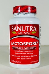 SANUTRA Wellness LACTOSPORE, Bacillus Coagulans MTCC 5856 Probiotic, 90 Capsules