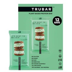 TRUBAR Vegan Protein Bar,It’s Mint To Be Chip, Gluten 1 Count (Pack of 12)