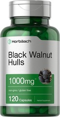 Black Walnut Hulls Capsules | 120 Count | 120 (Pack of 1)