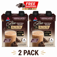 Atkins Protein Shake, Mocha Latte, Keto Friendly, Gluten Free, 8 Ct