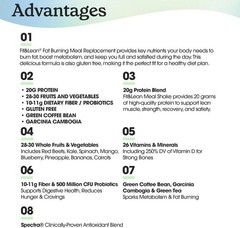 High-Fiber Meal Replacement Shake – All Natural Chocolate with Probiotics, 16oz