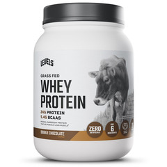 Levels Grass Fed Whey Protein Powder, 24g Protein, Double Chocolate