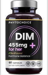 Phytochoice DIM (Diindolylmethane) 350mg w/ Bioperine & Brocolli Extract 60 Days
