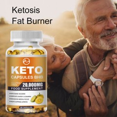 KETO BHB 20000mg Diet Pills Ketone FAT BURNER Weight Loss Sea Moss 60 Gummies