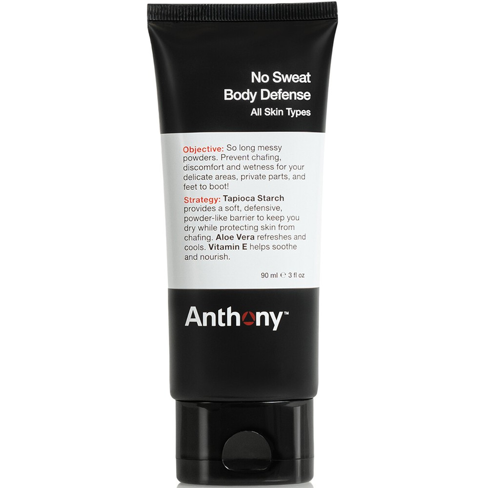 Anthony No Sweat Body Defense, Anti-Chafe Talc Free Cream To Powder Lotion 3 Oz