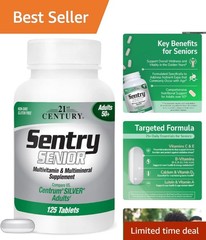 Sentry Senior Multivitamins, 125-Count Tablets – Nutrients for Active Lifestyles
