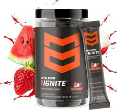 MTN OPS Ignite Trail Packs – Sugar-Free Energy & Nootropic Drink Mix, 20 Serving