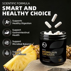 Bromelain 120/240Capsules 800 MG | 2,400 GDU Digestive Enzymes