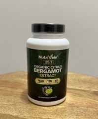Nutrivein Premium Citrus Bergamot Supplement 1400mg 25:1 Bergamia Extract 120