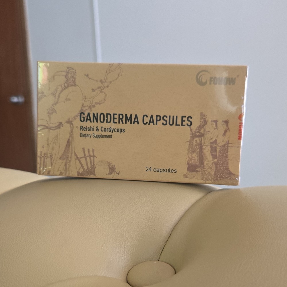 Fohow Ganoderma Capsules Reishi & Cordyceps Dietary Supplement 24 Ct