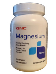 NEW~ GNC Magnesium 500mg• 120 Capsules• Supports Strong Teeth and Bones