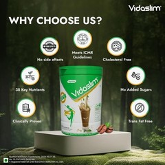 Vidaslim Meal Replacement Protein Health Shake for Weight Control for Women Men