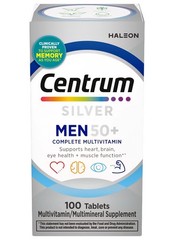 Centrum Silver Men 50+ Multivitamin 100 Tablets Heart Brain Muscle Support