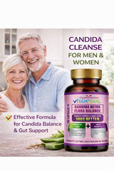 Candida Cleanse 100 Capsules with Oregano Extract, Herbs and Probiotics