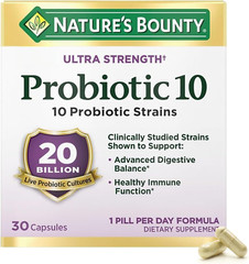 Nature’s Bounty Probiotic 10 Ultra Strength Digestive Immune Support 30 Capsules