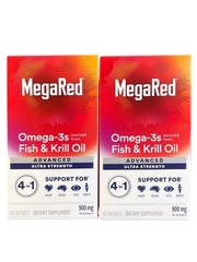 MegaRed Advanced 4 in 1 900 mg, 120 Softgels Value Pack(2 Bottle X60 Each)