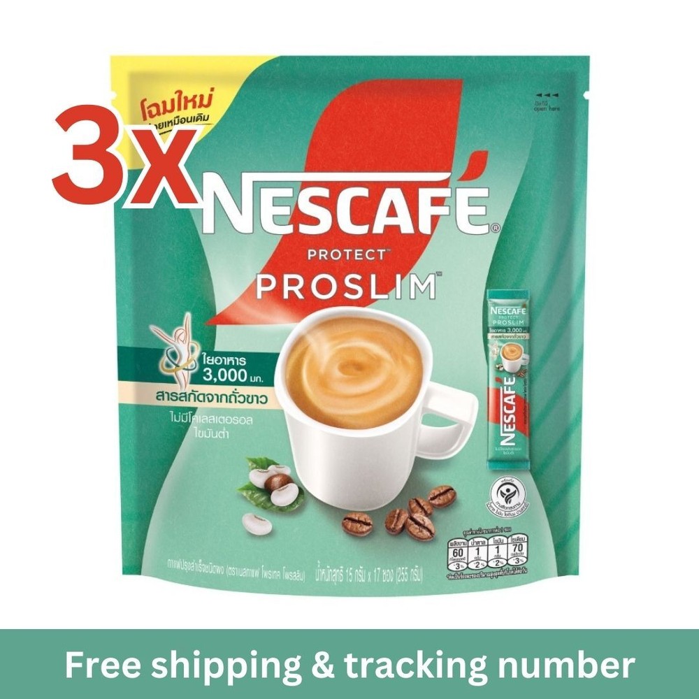 3x Nescafe Proslim Protect Instant Coffee Stick 3in1 Diet Slimming With Fiber