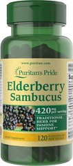 Puritan’s Pride Elderberry Sambucus, 420 mg, 120 softgels