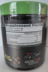 Insane Labz Creatine Craig Fruit Punch 30 Servings Exp 11/2026