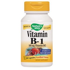 Vitamin B1 High Potency Thiamin HCl 100 Caps 100 MG