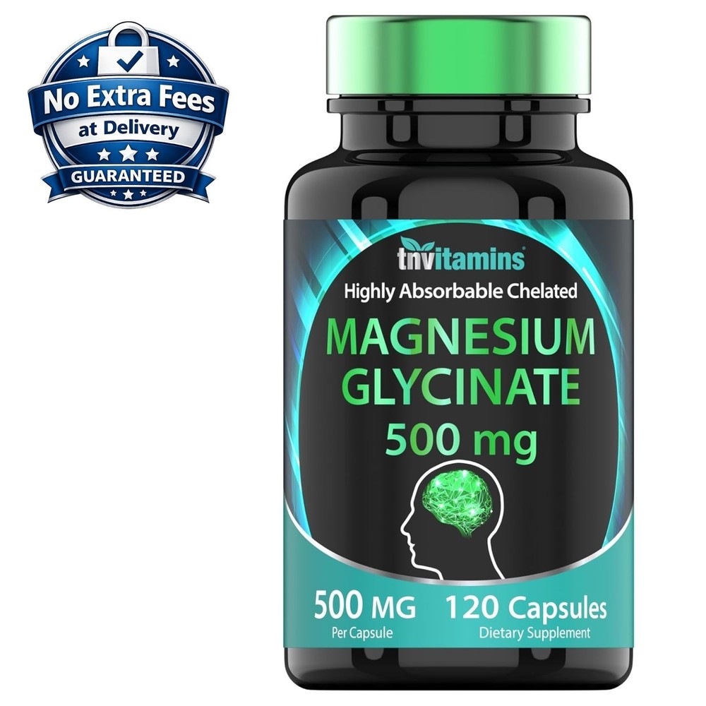 Glicinato de Magnesio Quelado 500mg 120 Capsulas | Bisglicinato de Magnesio