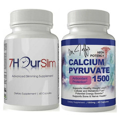 7Hour Weight Management & Calcium Pyruvate Energy Support Supplement 60 Capsules